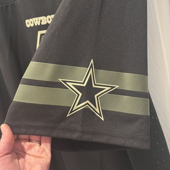 NFL Dallas Cowboys jersey SZ Large Dak Prescott black and green camouflage. - Picture 5 of 8